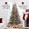 Pre Lit Cashmere Christmas Tree Flocked Artificial Pine with 2-in-1 LED Lights and Pine Cones